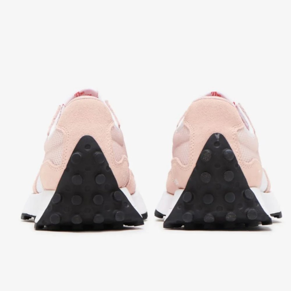 NEW BALANCE 327 Casual Women's Sneakers Shoes Powder Blush Rose White size 7 - Picture 8 of 12
